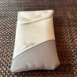 Vintage Cream colored and Gray Cazal’s sunglasses case